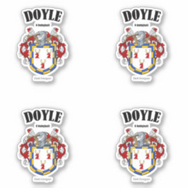Pegatina Traducción y significado irlandés Doyle Escudo (x4