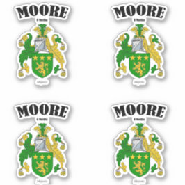 Pegatina Traducción y significado irlandés Moore Escudo (x4