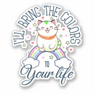 Pegatina Traeré los colores a tu vida