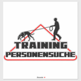 Pegatina Training Personensuche Aufkleber mit Jagdhund