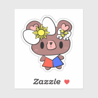 Pegatina Traje de bandera filipina Oso Kawaii Sticker lindo