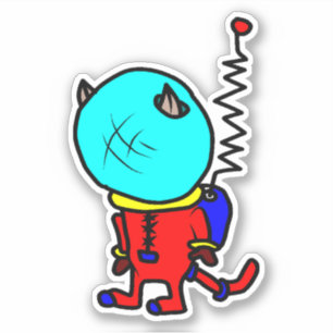 Pegatina Traje de gato de Astro