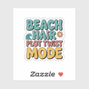 Pegatina Trama de pelo de playa Giro Vibes de verano