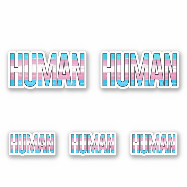 Pegatina Trans Humano (Anverso)