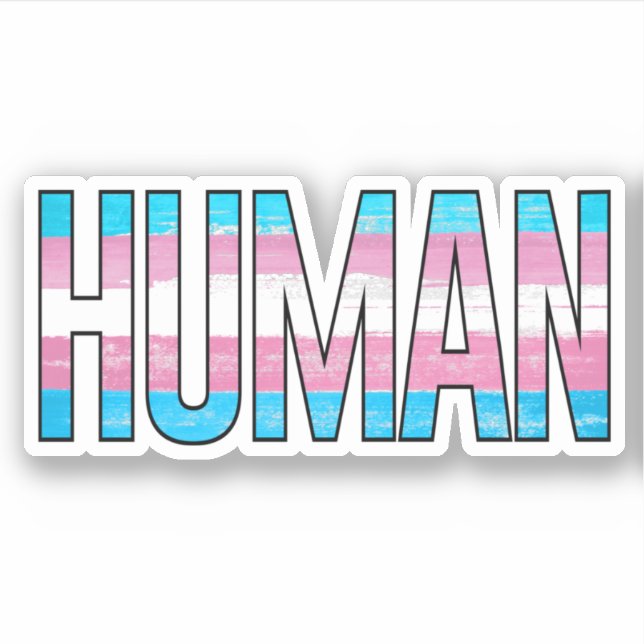 Pegatina Trans Humano (Anverso)