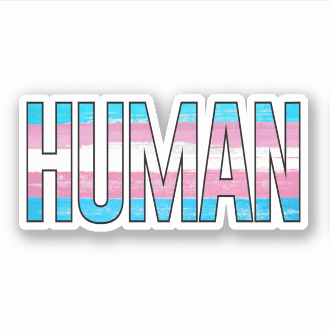 Pegatina Trans Humano (Anverso)