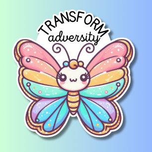 Pegatina Transform Adversity Butterfly a prueba de agua