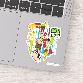 Pegatina Transformación del ADN de Ben 10 Heatblast