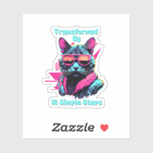 Pegatina Transformado por 12 pasos simples, AA, NA, Al-Anon