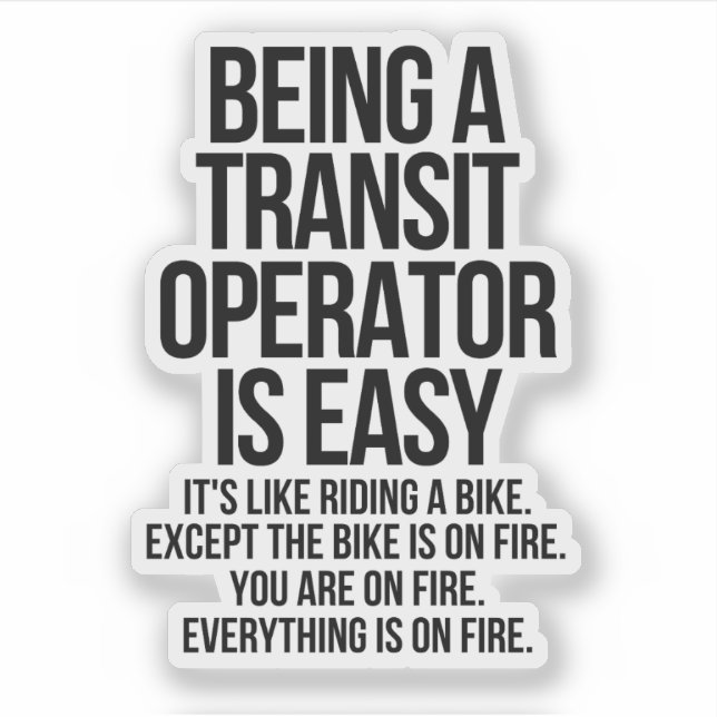 Pegatina Transit operator (Anverso)