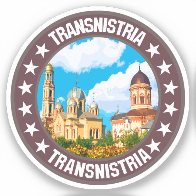Pegatina Transnistria (Anverso)