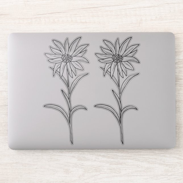 Pegatina Transparant Edelweiss (Ordenador)