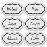 Pegatina Transparent Kitchen Jar Essentials