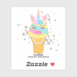 Pegatina Transparent Unicorn Sticker 