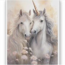 Pegatina transparente de Fantasy Unicorn