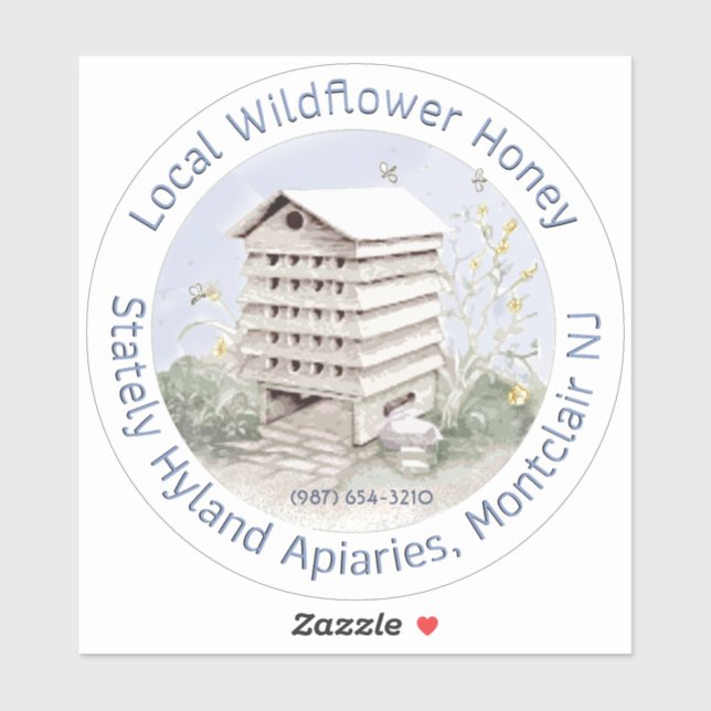 Pegatina TRANSPARENTE DEL VEHÍCULO DE miel de flor (Hoja)