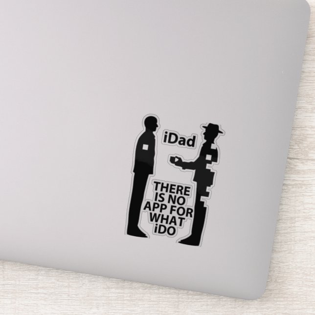 Pegatina Transparente "NO APP 4 iDAD" (Detalle)