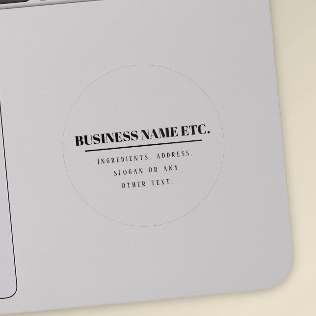 Pegatina Transparente y negro simple moderno multipropósito (Subido por el creador)