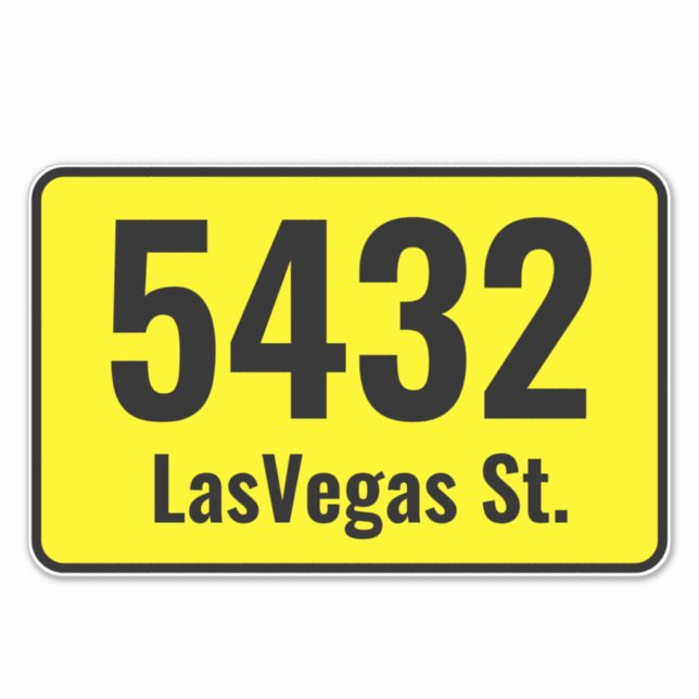 Pegatina Trash Garbage Can - Número de dirección de la band (Anverso)