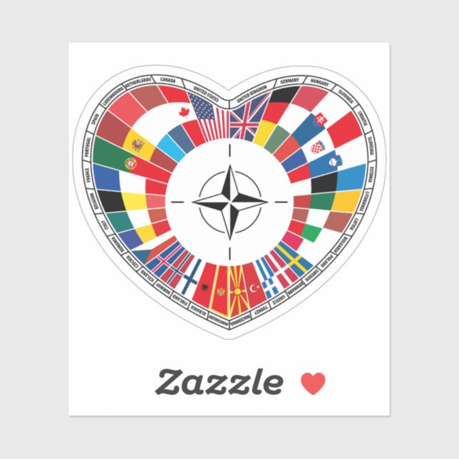 Pegatina Tratado Atlántico de Bandera de la OTAN (Hoja)