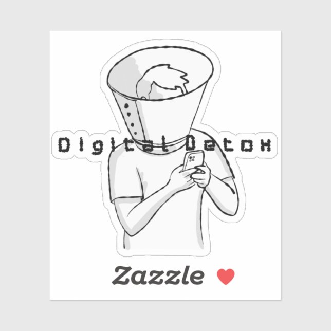 Pegatina tratamiento de desintoxicación digital (Hoja)