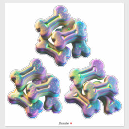 Pegatina Trate usted mismo - Perro con aspecto holo trata a