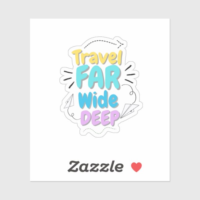 Pegatina Travel Quote Sticker  (Hoja)