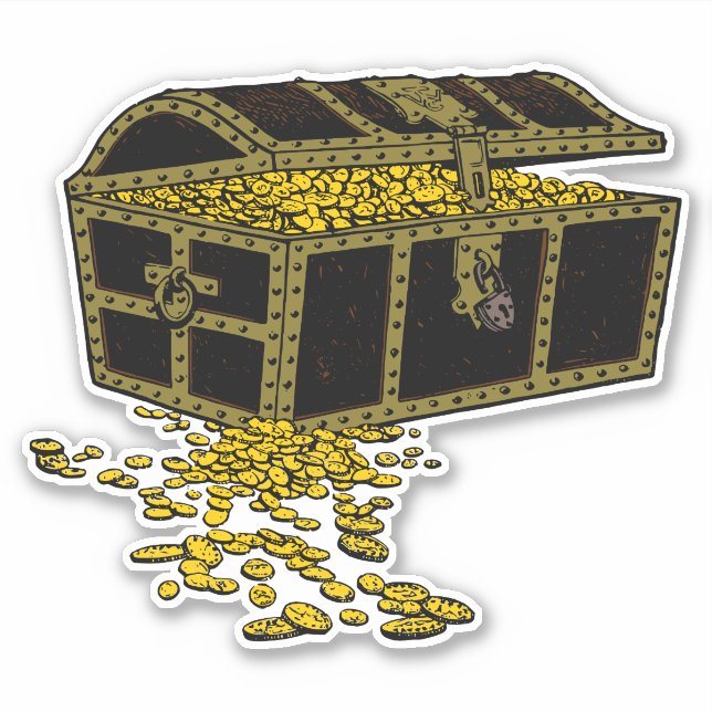 Pegatina Treasure Chest (Anverso)