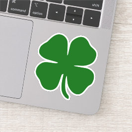 Pegatina Trebol de Cuatro Hojas Lucky Green Irlandés