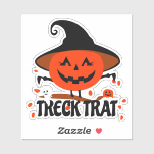 Pegatina Treck Trat Pumpkin Sonriente