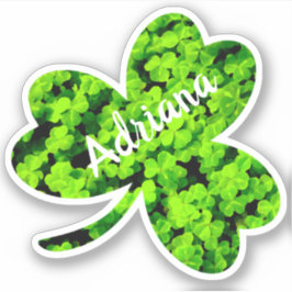 Pegatina Trefoil Clover Leaf Cloverleaf Shape Nombre person