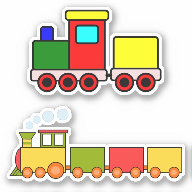 Pegatina Trenes de Juguete (Anverso)