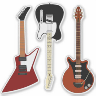 Pegatina Tres guitarras geniales