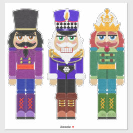 Pegatina Tres Nutcrackers | Decoración de Navidades