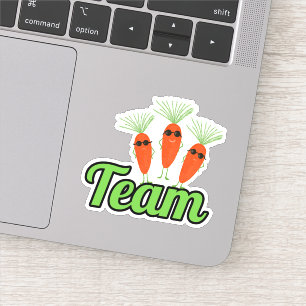 Pegatina Tres zanahorias frescas