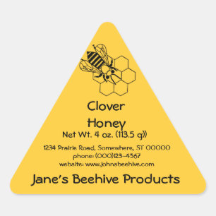 Pegatina (Tri) - Honey Business (Bee on comb)