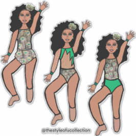 Pegatina Tri-Styled Dancer Peacock #2