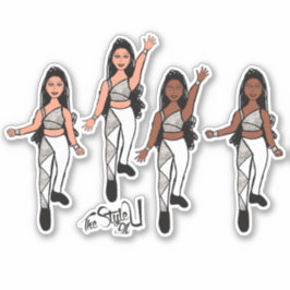 Pegatina Triangle Spark Silver White