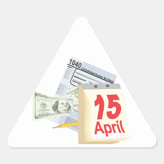 Pegatina Triangular 15 de abril - (Anverso)