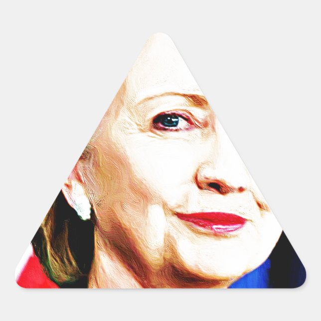 Pegatina Triangular 1.ª Presidenta Hillary Clinton 2016_ (Anverso)