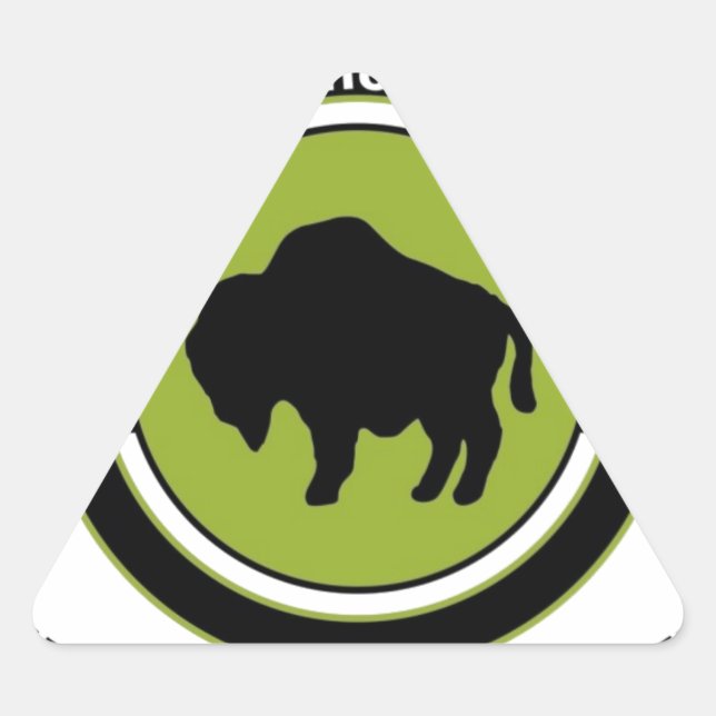 PEGATINA TRIANGULAR 92ª DIVISIÓN DE INFANTERÍA "SOLDADOS BUFFALOS" (Anverso)