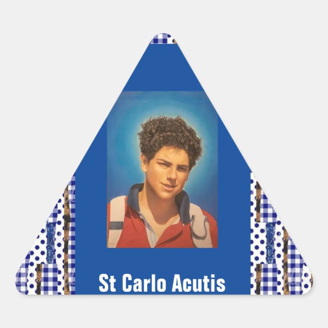 Pegatina Triangular Acumulación de St Carlo (Anverso)