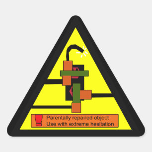Pegatina Triangular advertencia de juryrig