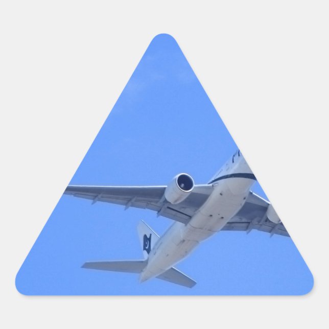 Pegatina Triangular Aerolínea comercial (Anverso)