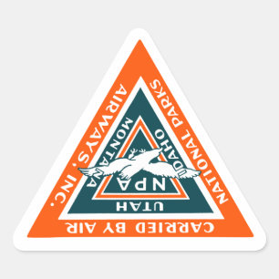 Pegatina Triangular Aerolíneas de Parques Nacionales de 1925