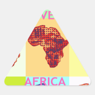 PEGATINA TRIANGULAR ÁFRICA AMABLE