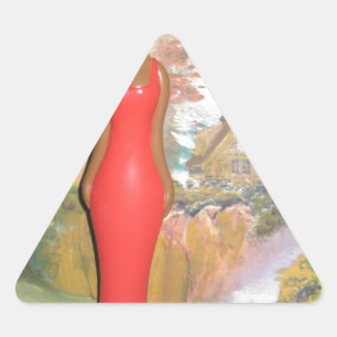 Pegatina Triangular Afro Glam: Una belleza eterna
