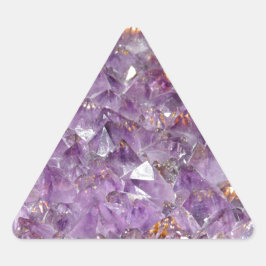 Pegatina Triangular Agate Purple Crystal