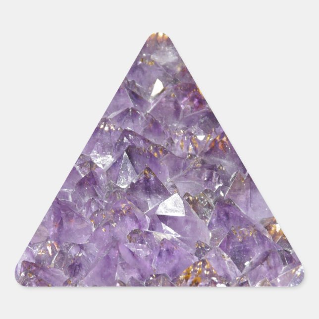 Pegatina Triangular Agate Purple Crystal (Anverso)