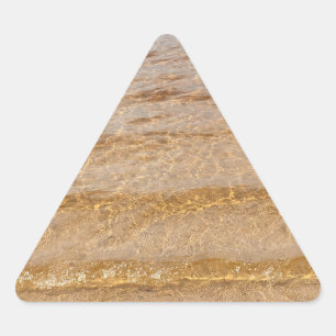 Pegatina Triangular Aguas cristalinas, arena y olas oceánicas